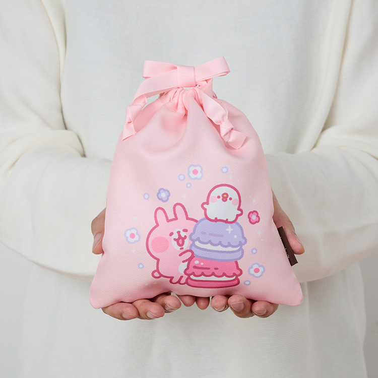 カナヘイの小動物 ゆるっとストア ゆるっとマカロン 巾着袋